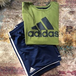 Adidas Shorts and Shirt